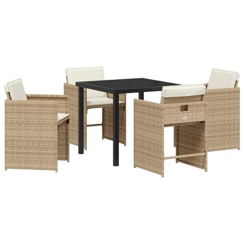 Vopese Garten Essgruppe 5 pcs Beige Poly-Rattan Garten-Esstisch und Stühle Model3380701 Vopese Garten Essgruppe 5 pcs Beige Poly-Rattan Garten-Esstisch und Stühle Model3380701 von Vopese