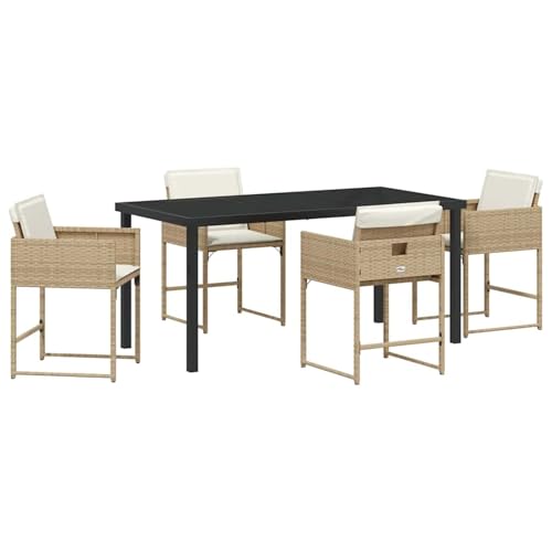 Vopese Garten Essgruppe 5 pcs Beige Poly-Rattan Garten-Esstisch und Stühle Model3380731 Vopese Garten Essgruppe 5 pcs Beige Poly-Rattan Garten-Esstisch und Stühle Model3380731 von Vopese