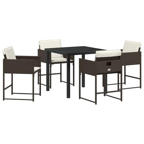 Vopese Garten Essgruppe 5 pcs Braun Poly-Rattan Garten-Esstisch und Stühle Model3380725 Vopese Garten Essgruppe 5 pcs Braun Poly-Rattan Garten-Esstisch und Stühle Model3380725 von Vopese