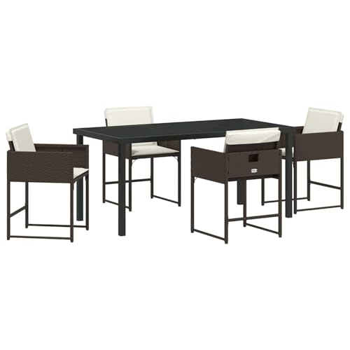 Vopese Garten Essgruppe 5 pcs Braun Poly-Rattan Garten-Esstisch und Stühle Model3380727 Vopese Garten Essgruppe 5 pcs Braun Poly-Rattan Garten-Esstisch und Stühle Model3380727 von Vopese