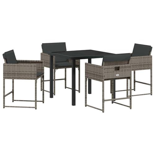 Vopese Garten Essgruppe 5 pcs Grau Poly-Rattan Garten-Esstisch und Stühle Model3380721 Vopese Garten Essgruppe 5 pcs Grau Poly-Rattan Garten-Esstisch und Stühle Model3380721 von Vopese