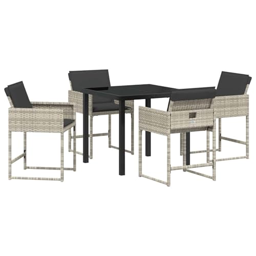 Vopese Garten Essgruppe 5 pcs Hellgrau Poly-Rattan Garten-Esstisch und Stühle Model3380733 Vopese Garten Essgruppe 5 pcs Hellgrau Poly-Rattan Garten-Esstisch und Stühle Model3380733 von Vopese