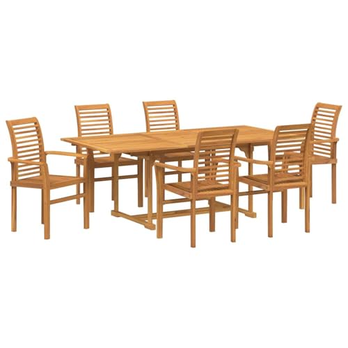 Vopese Garten Essgruppe 7 pcs Braun 200 x 100 x 75 cm Teak-Massivholz Garten-Esstisch und Stühle Model3383942 Vopese Garten Essgruppe 7 pcs Braun 200 x 100 x 75 cm Teak-Massivholz Garten-Esstisch und Stühle Model3383942 von Vopese