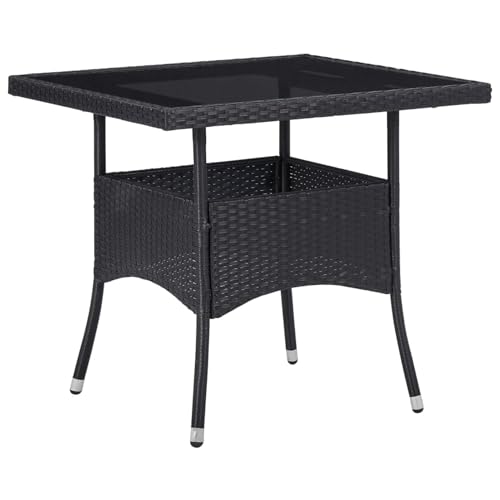 Vopese Garten-Esstisch Schwarz Poly Rattan und Glas Esstisch im Freien Model46177 Vopese Garten-Esstisch Schwarz Poly Rattan und Glas Esstisch im Freien Model46177 von Vopese