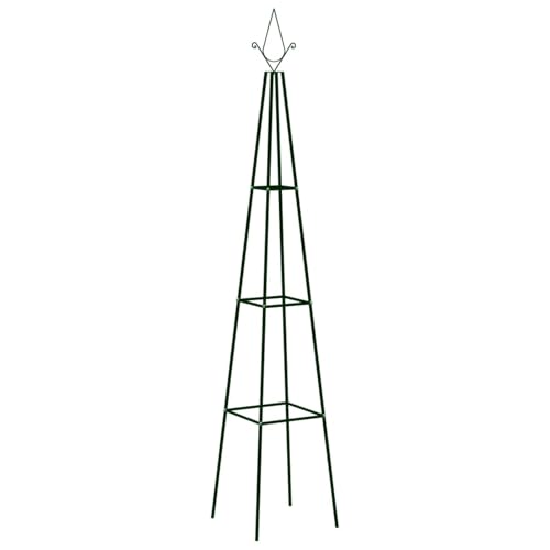 Vopese Garten-Rankhilfen 2 STK. Dunkelgrün 35x35x195 cm Eisen Pflanzenregal Model47096 von Vopese