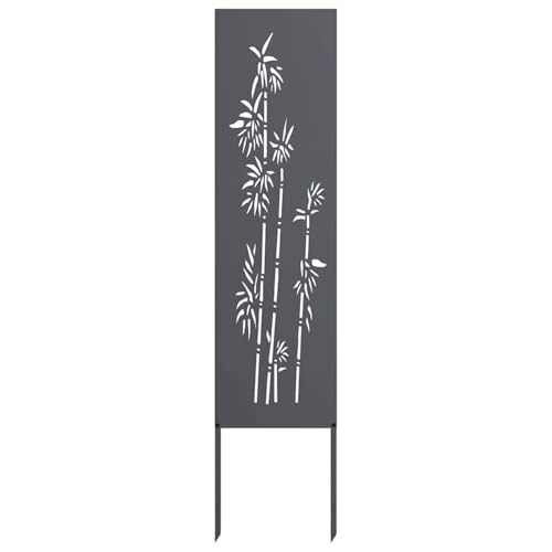 Vopese Garten Sichtschutz-Leinwand Floral Anthrazit 32 x 140 cm Sichtschutz Model876226 von Vopese