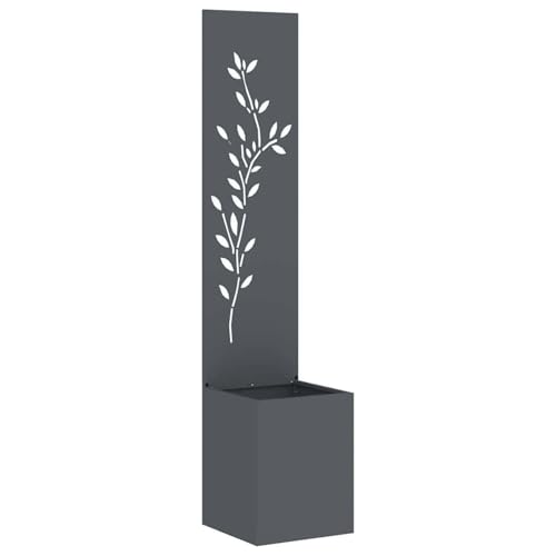 Vopese Garten Sichtschutz-Leinwand Floral Anthrazit 32 x 140 cm Sichtschutz Model876408 von Vopese