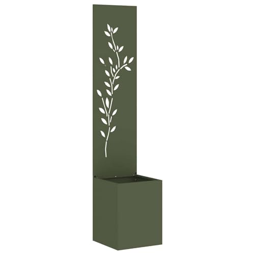 Vopese Garten Sichtschutz-Leinwand Floral Olivgrün 32 x 140 cm Sichtschutz Model876409 von Vopese