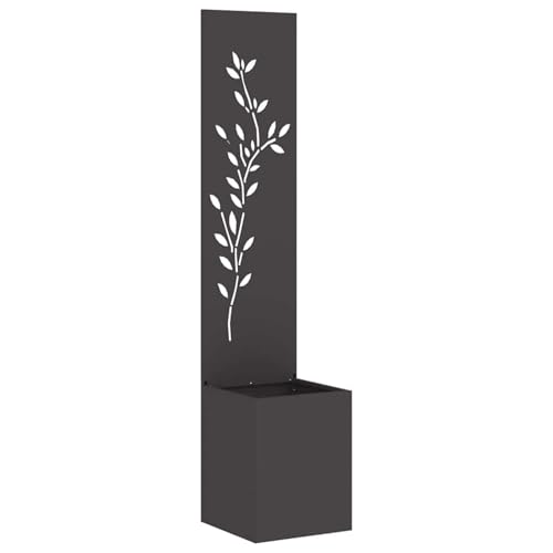 Vopese Garten Sichtschutz-Leinwand Floral Schwarz 32 x 140 cm Sichtschutz Model876406 von Vopese