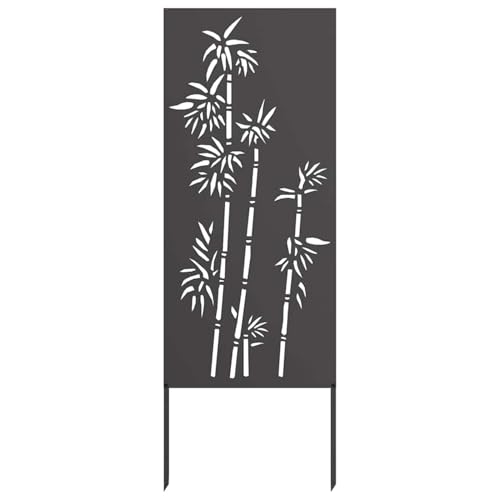 Vopese Garten Sichtschutz-Leinwand Floral Schwarz 50 x 140 cm Sichtschutz Model876294 von Vopese