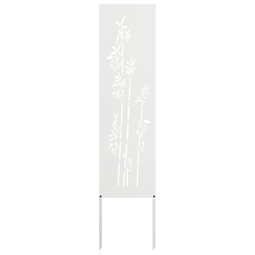 Vopese Garten Sichtschutz-Leinwand Floral Weiß 32 x 140 cm Sichtschutz Model876225 von Vopese
