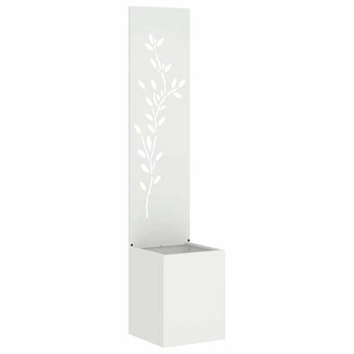 Vopese Garten Sichtschutz-Leinwand Floral Weiß 32 x 140 cm Sichtschutz Model876407 von Vopese
