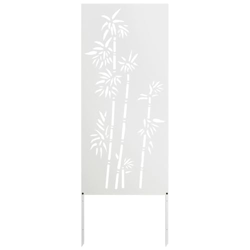 Vopese Garten Sichtschutz-Leinwand Floral Weiß 50 x 140 cm Sichtschutz Model876295 von Vopese