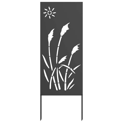 Vopese Garten Sichtschutz-Leinwand Schwarz 50 x 140 cm Sichtschutz Model876273 von Vopese