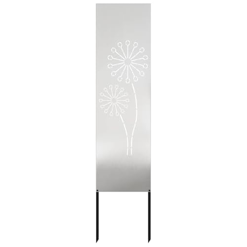 Vopese Garten Sichtschutz-Leinwand Silber 32 x 140 cm Edelstahl Sichtschutz Model876235 von Vopese