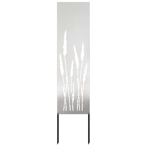 Vopese Garten Sichtschutz-Leinwand Silber 32 x 140 cm Edelstahl Sichtschutz Model876242 von Vopese