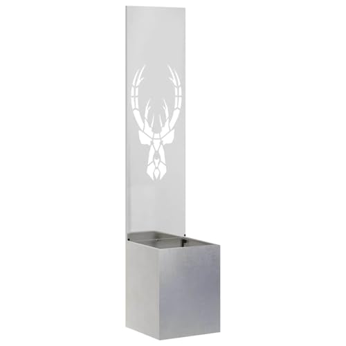 Vopese Garten Sichtschutz-Leinwand Silber 32 x 140 cm Edelstahl Sichtschutz Model876417 von Vopese