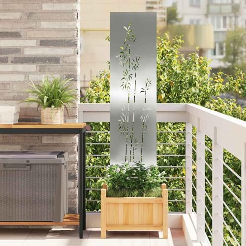 Vopese Garten Sichtschutz-Leinwand Silber 32 x 140 cm Verzinkter Stahl Sichtschutz Model876229 von Vopese