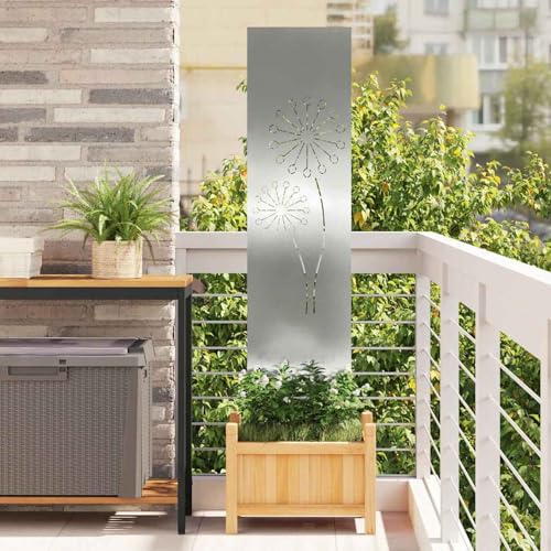 Vopese Garten Sichtschutz-Leinwand Silber 32 x 140 cm Verzinkter Stahl Sichtschutz Model876236 von Vopese