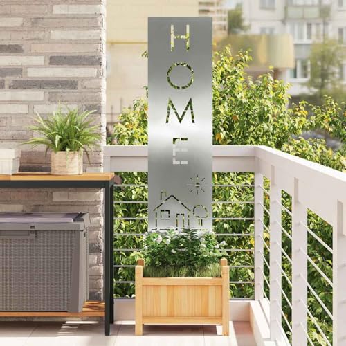 Vopese Garten Sichtschutz-Leinwand Silber 32 x 140 cm Verzinkter Stahl Sichtschutz Model876271 von Vopese