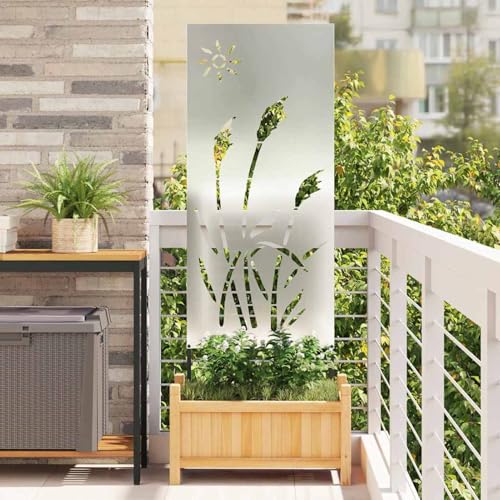 Vopese Garten Sichtschutz-Leinwand Silber 50 x 140 cm Verzinkter Stahl Sichtschutz Model876278 von Vopese