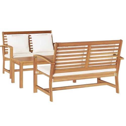 Vopese Garten-Sofa-Set 3 pcs Natur Teak-Massivholz Sofa Im Freien Model3356856 von Vopese