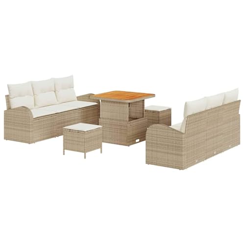 Vopese Garten-Sofa-Set Beige Rattan 5-teilig für Balkon und Terrasse - Outdoor-Möbel Model3364296 von Vopese