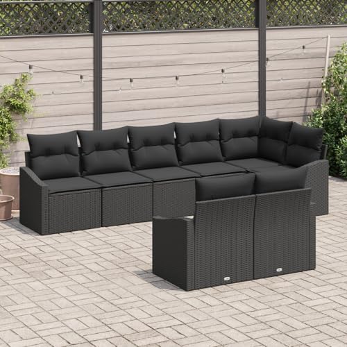 Vopese Garten-Sofa-Set Set mit 8 Schwarz Rattan Vier-Sitzer Outdoor-Sofa Lounge Sofa Outdoor Model3346773 Vopese Garten-Sofa-Set Set mit 8 Schwarz Rattan Vier-Sitzer Outdoor-Sofa Lounge Sofa Outdoor Model3346773 von Vopese