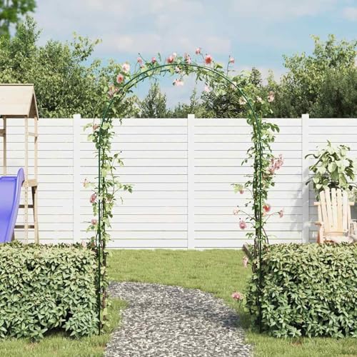 Vopese Gartenbogen Set für Rosen und Kletterpflanzen - Metall, Dunkelgrün, 140x39x240 cm - Terrasse oder Veranda Model40776 von Vopese