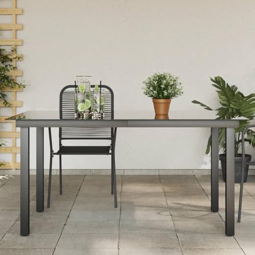 Vopese Gartentisch Schwarz 150x90x74 cm Aluminium und Glas Terrasse und Balkon Model42788 Vopese Gartentisch Schwarz 150x90x74 cm Aluminium und Glas Terrasse und Balkon Model42788 von Vopese