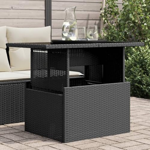 Vopese Gartentisch mit Glasplatte Schwarz 100x55x73 cm Poly Rattan Terrasse und Balkon Model365970 Vopese Gartentisch mit Glasplatte Schwarz 100x55x73 cm Poly Rattan Terrasse und Balkon Model365970 von Vopese