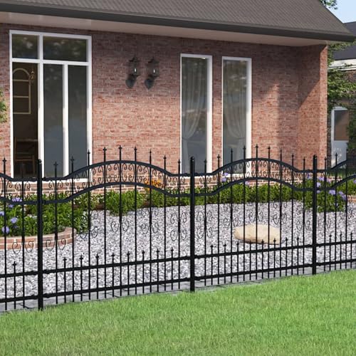 Vopese Gartenzaun mit Speerspitze Schwarz 240 x 100 cm Pulverbeschichteter Stahl Zaun Model151085 Vopese Gartenzaun mit Speerspitze Schwarz 240 x 100 cm Pulverbeschichteter Stahl Zaun Model151085 von Vopese
