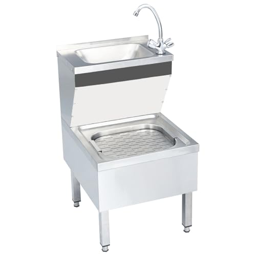 Vopese Gastro-Handwaschbecken mit Wasserhahn Freistehend Edelstahl Waschbecken Model51116 von Vopese