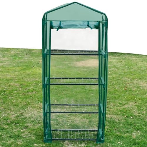 Vopese Gewächshaus 69x32x160cm Grün 4 Regale PVC für Hobbygärtner Model40619 von Vopese