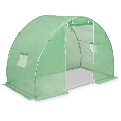 Vopese Gewächshaus Großes PE-Netzhaus 300x150x200 cm Grün für Hobby-Gartenbau Model45533 von Vopese