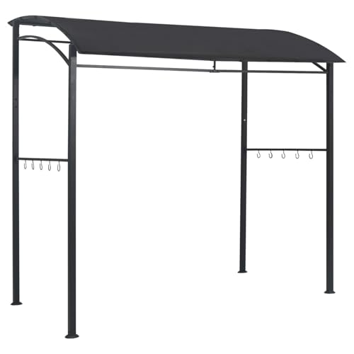 Vopese Grillpavillon Anthrazit | Stahl & Polyester | 215x150x220cm | Regenfest | 10 Haken | Outdoor Model48603 von Vopese