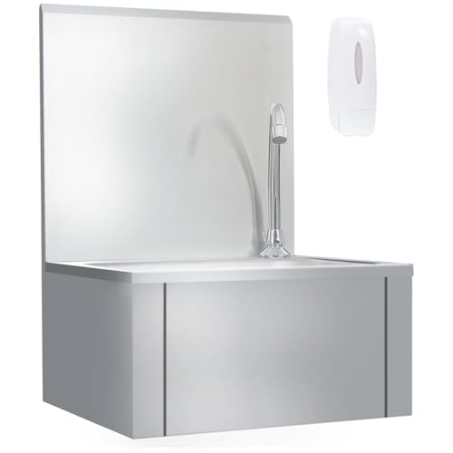 Vopese Handwaschbecken mit Wasserhahn und Seifenspender Edelstahl Waschbecken Model51114 von Vopese