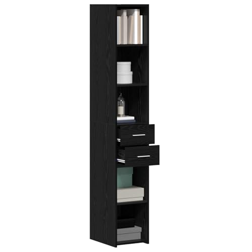 Vopese Highboard Schwarz Eiche 30x42,5x185 cm Holzwerkstoff küchenschränke einzeln Model868741 Vopese Highboard Schwarz Eiche 30x42,5x185 cm Holzwerkstoff küchenschränke einzeln Model868741 von Vopese