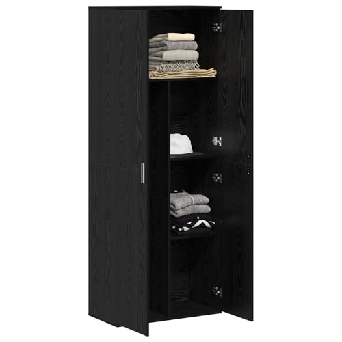 Vopese Highboard Schwarz-Eiche 70x35x180 cm Holzwerkstoff küchenschränke einzeln Model3365566 von Vopese
