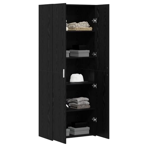 Vopese Highboard Schwarz Eiche 70x42.5x185 cm Holzwerkstoff küchenschränke einzeln Model3365590 von Vopese