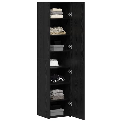 Vopese Highboard Schwarze Eiche 40x42.5x185 cm Spanplatte küchenschränke einzeln Model3365581 von Vopese