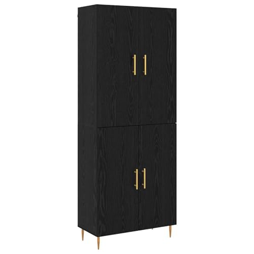 Vopese Hochboard Schwarze Eiche 69,5 x 34 x 180 cm Holzwerkstoff Highboard Model3394580 von Vopese