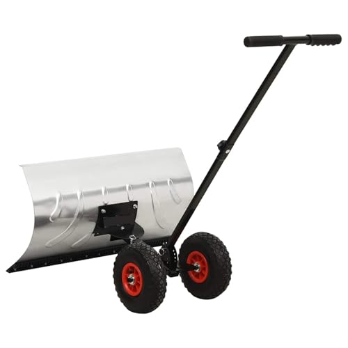 Vopese Hochwertiger Schneeräumer mit Rädern - Verzinktes Metall - 74 x 46 cm - Winterpflege für Wege und Einfahrten Model141304 von Vopese