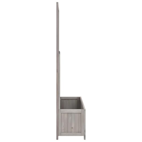 Vopese Holzspalier mit Pflanzgefäß für Kletterpflanzen - Grau - Massives Tannenholz - 70 x 30 x 135 cm - Außenbereich Model316490 von Vopese
