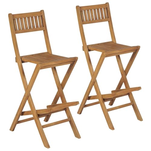 Vopese Klappbare Garten-Barhocker 2 STK. Massivholz Teak Hocker Model43806 Vopese Klappbare Garten-Barhocker 2 STK. Massivholz Teak Hocker Model43806 von Vopese