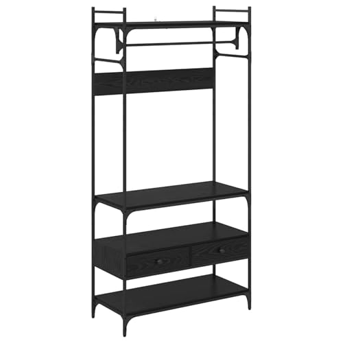 Vopese Kleiderschrank Schwarze Eiche 89 x 39 x 184.5 cm Holzwerkstoff Kleiderschrank Model883549 von Vopese