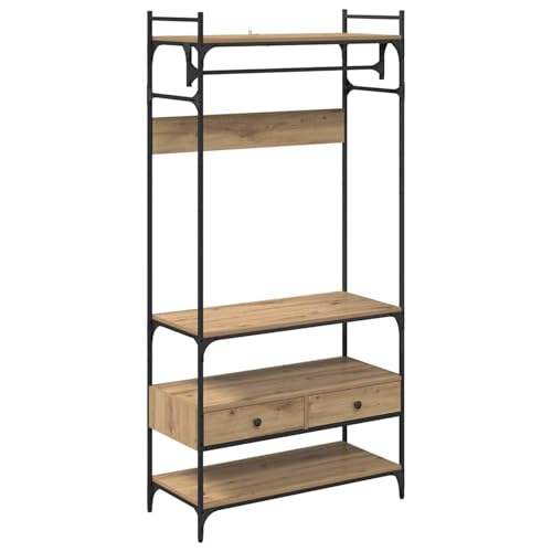 Vopese Kleiderschrank mit Regal Eiche handwerklich 89 x 39 x 184.5 cm Kleiderschrank Model883548 von Vopese