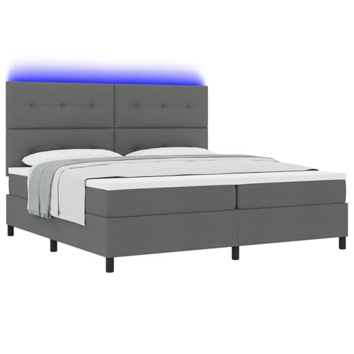 Vopese Komfortables Boxspringbett mit LED-Lichtern | Grau | Rechteckig | Schlafzimmer von Vopese