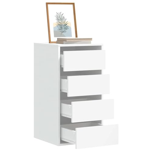 Vopese Kommode Weiß 40x41x76 cm Holzwerkstoff Kommode Model852861 von Vopese