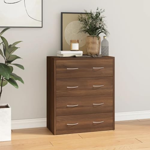 Vopese Kommode mit 4 Schubladen 60x30,5x71 cm Braun Eichen-Optik Anrichte Model342582 von Vopese